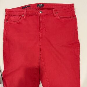 NYDJ for Chico‘s women’s red denim skinny jeans size 14 GUC